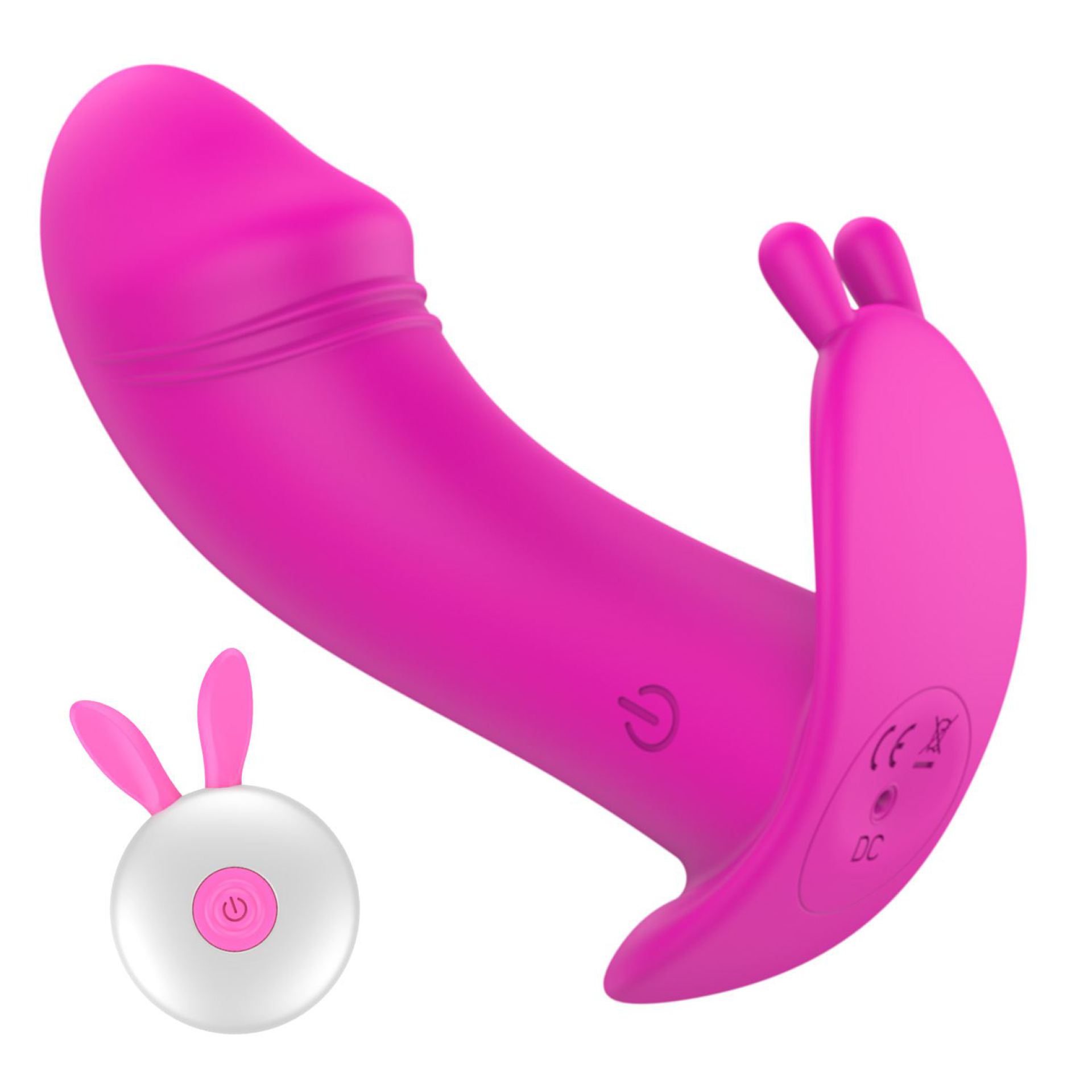 Tarzan vibrator met rabbit roze 2in1 11,9cm