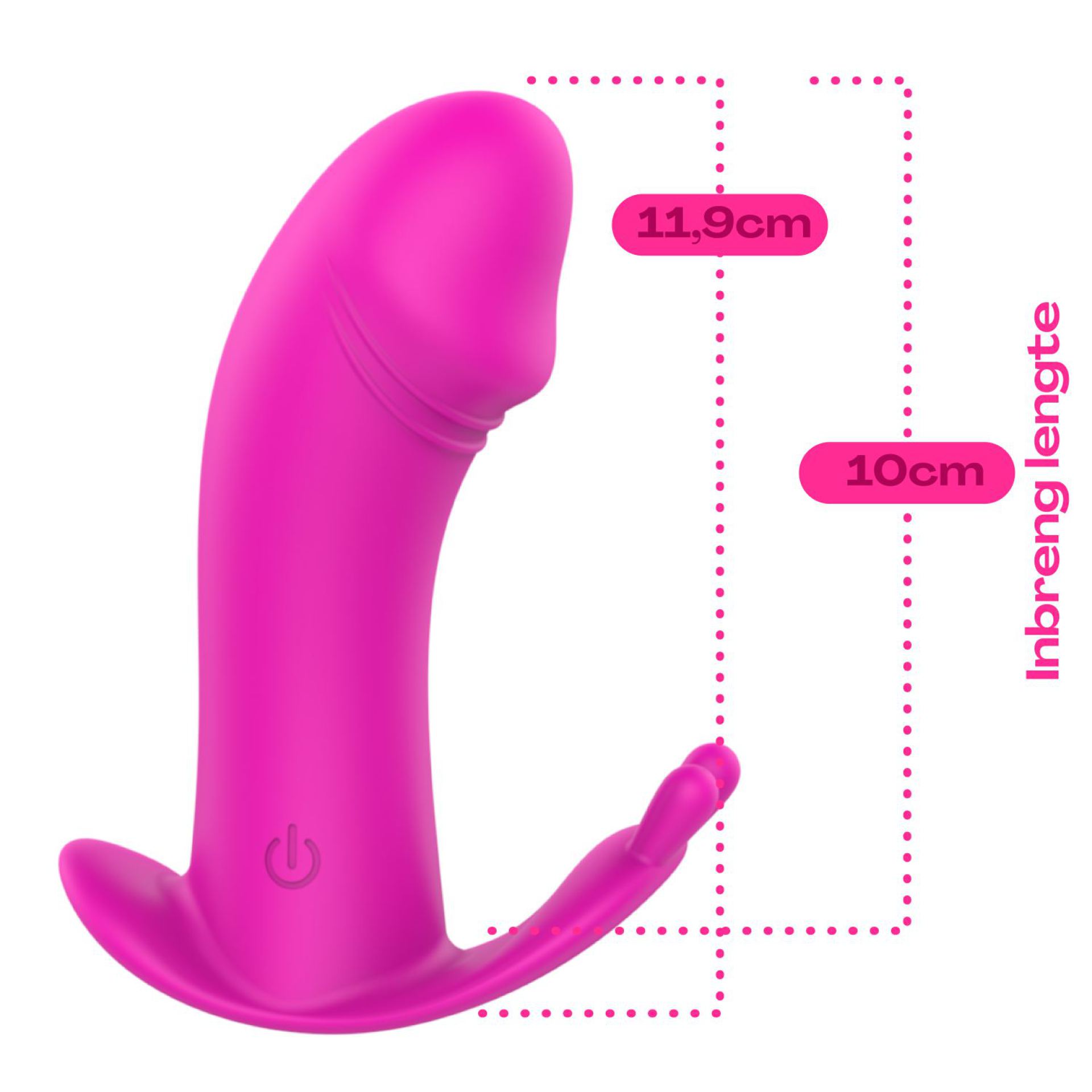 Tarzan vibrator met rabbit roze 11,9cm kopen