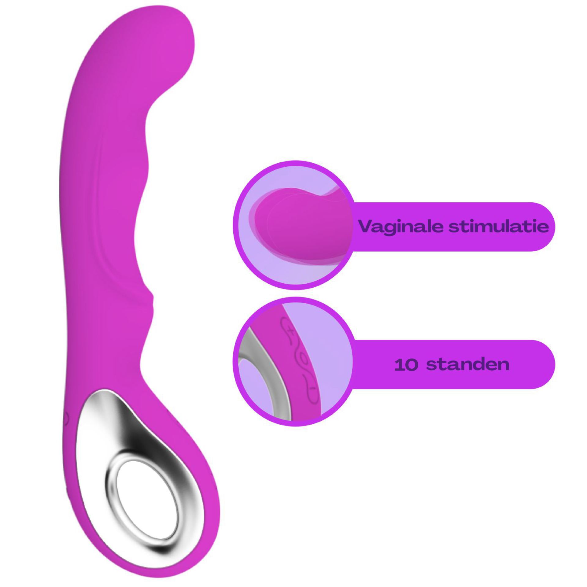 Goedkope G-spot vibrator 20,3cm paars kopen