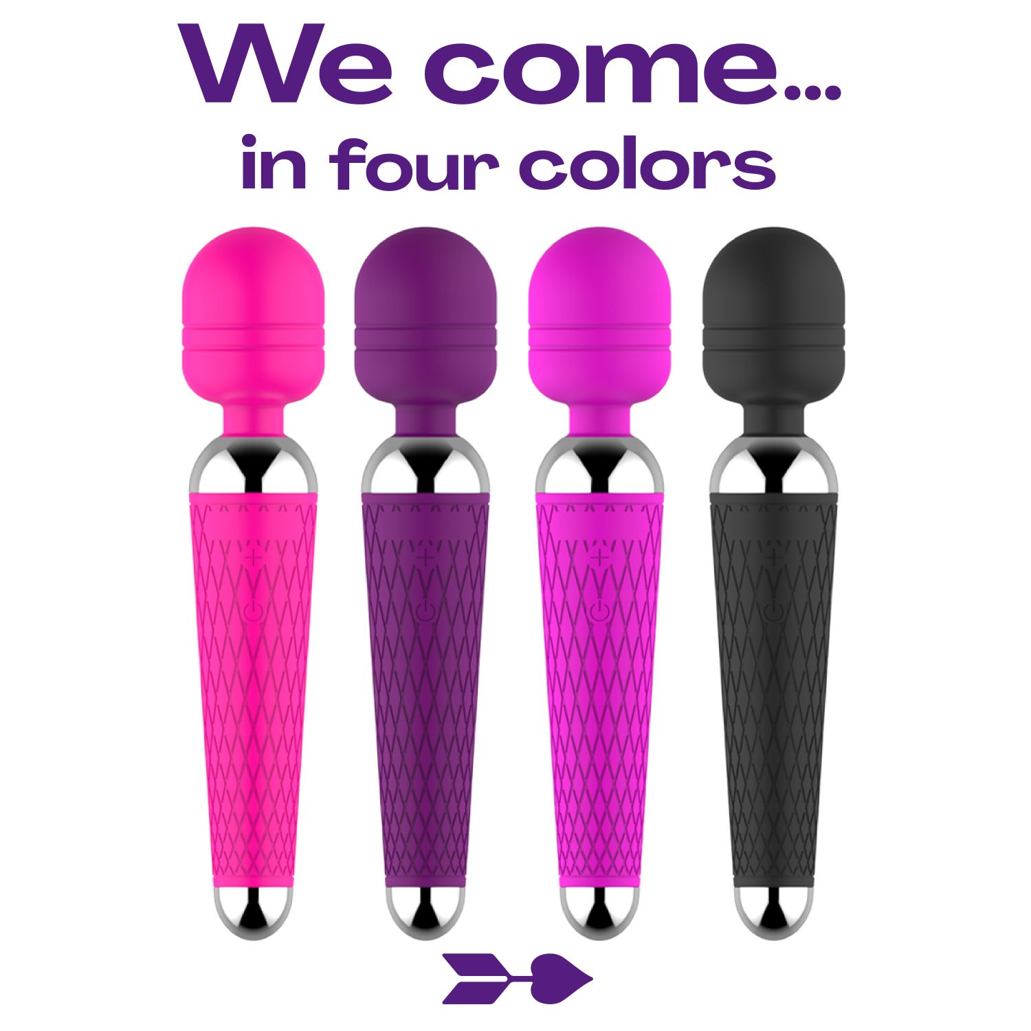 20cm Wand vibrator met reliëf lichtpaars
