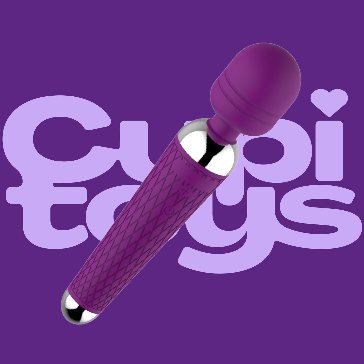 20cm Wand vibrator met reliëf paars